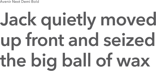 Avenir Next Demi Bold