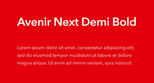 White heading and copy on red